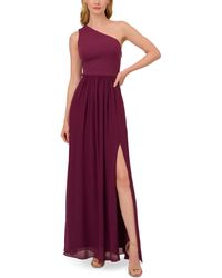 Adrianna Papell - One-shoulder Chiffon Gown - Lyst
