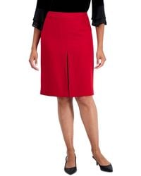Kasper - Petite Pleat-front Crepe A-line Skirt - Lyst