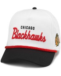American Needle - White/black Chicago Blackhawks Roscoe Washed Twill Adjustable Hat - Lyst