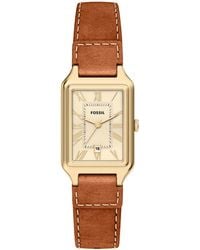 Fossil - Raquel Three-hand Date Medium Brown Leather Watch 23mm - Lyst