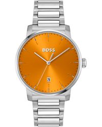 BOSS - Boss Dean Quartz Basic Calendar Silver-tone Watch 41mm - Lyst