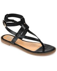 Journee Collection - Tangie Ankle Strap Flat Sandals - Lyst