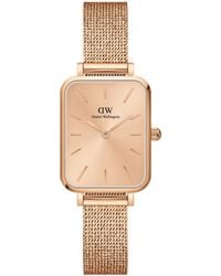 Daniel Wellington - Quadro Unitone Rose Gold-tone Stainless Steel Watch 20 X 26mm - Lyst