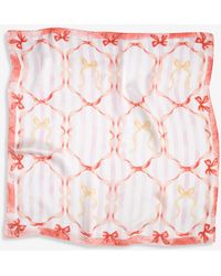 On 34th - Ribbon Bow Print Square Scarf - Lyst