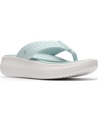 Clarks - Solevana Post Round Toe Sandals - Lyst