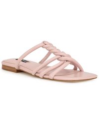 Nine West - Makee Square Toe Flat Casual Sandals - Lyst