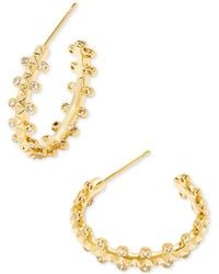 Kendra Scott - 14k Gold-plated Small Pave C-hoop Earrings - Lyst