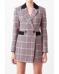 Endless Rose - Houndstooth Contrast Romper - Lyst