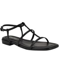 Calvin Klein - Sallia Strappy Caged Flat Sandals - Lyst