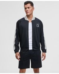 Mode Of One - Relaxed-fit Contrast Paneled Full-zip Tricot Track Jacket - Lyst