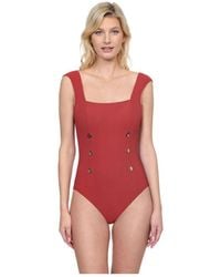 Gottex - Monte Carlo Cap Sleeves Square Neck One Piece Swimsuit - Lyst