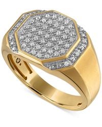 Macy's - Esquire Jewelry Diamond Octagon Cluster Ring (1/4 Ct. T.w. - Lyst