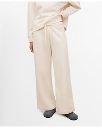 Mango - Fluid Long Cotton Pants - Lyst