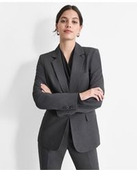 DKNY - Notch-lapel Button-front Long-sleeve Jacket - Lyst