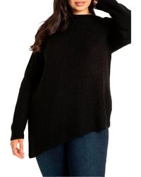 Eloquii - Plus Size Asym Detail Sweater - Lyst