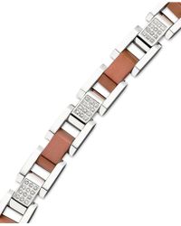 Macy's Men's Diamond Bracelet In Stainless Steel (1/2 Ct. T.w.) - Multicolour