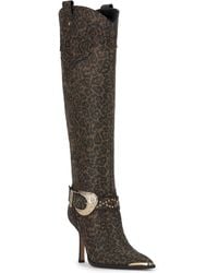 Jessica Simpson - Kenzin Tall Western Buckle Dress Boots - Lyst