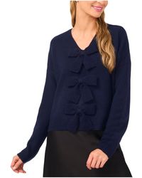 Cece - Bow Detail V-neck Sweater - Lyst