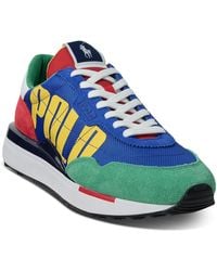 Polo Ralph Lauren - Train 89 Logo Suede & Oxford Sneaker - Lyst