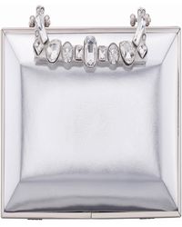 Nina - Crystal Handle Lift Lock Clutch - Lyst