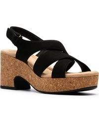 Clarks - Nerisa Grace Round Toe Wedge Sandals - Lyst