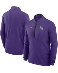 Nike - Lsu Tigers Baseball Logo Victory Performance Half-zip Pullover Hoodie - Lyst