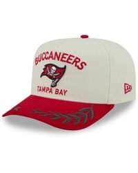 KTZ - Cream/red Tampa Bay Buccaneers 2025 Nfl Draft A-frame 9fifty Snapback Hat - Lyst