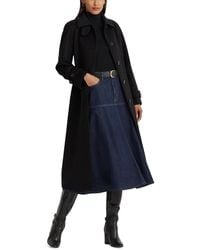 Lauren by Ralph Lauren - Wool Blend Maxi Belted Wrap Coat - Lyst
