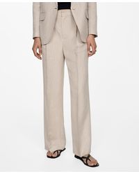 Mango - Striped Suit Pants - Lyst