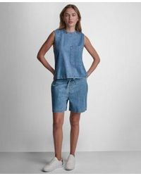 DKNY - A Line Sleeveless Top Mid Rise Flowy Relaxed Pull On Shorts - Lyst
