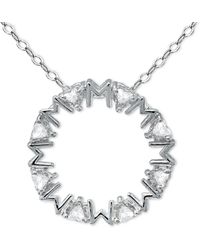 Giani Bernini - Cubic Zirconia Heart Stones "mom" Circle Pendant Necklace - Lyst