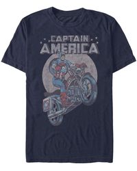 Fifth Sun Captain America Short Sleeve Crew T-shirt - Blue