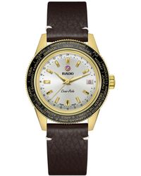 Rado - Swiss Automatic Captain Cook Over-pole Interchangeable Brown Leather Strap Watch 39mm - Lyst