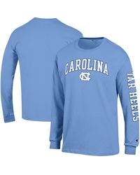 Champion - Carolina Blue North Carolina Tar Heels Arch Over Logo 2-hit Long Sleeve T-shirt - Lyst
