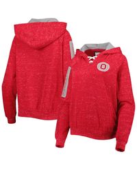 Colosseum Athletics - Ohio State Buckeyes The Devil Speckle Lace-placket Raglan Pullover Hoodie - Lyst