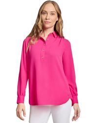 Jones New York - Petite Button-side Collared Top - Lyst