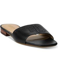 Ralph Lauren - Everly Slide Flat Sandals - Lyst