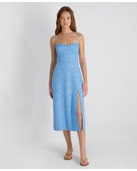 French Connection - Sleeveless Side Slit Midi Dress - Lyst