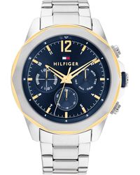 Tommy Hilfiger - Multifunction Silver-tone Bracelet Watch 46mm - Lyst