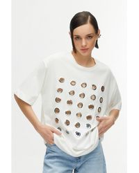 Nocturne - Metal Ring Detailed T-shirt - Lyst