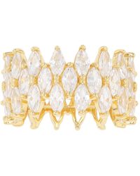 Macy's - Cubic Zirconia 3-row Marquise Cut Ring - Lyst