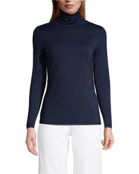 Lands' End - Lightweight Jersey Skimming Long Sleeve Turtleneck - Lyst
