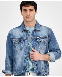 Guess - Dean Embroidered Denim Jacket - Lyst