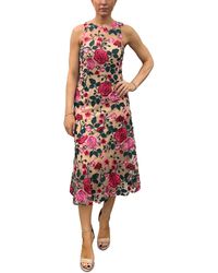 Sam Edelman - Pink Rose Embroidered Sleeveless Dress - Lyst