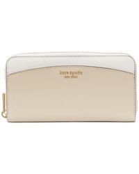 Kate Spade - Morgan Colorblocked Saffiano Leather Zip Around Continental Wallet - Lyst