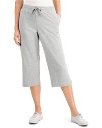 Cotton Drawstring Capri Pants 