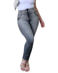 Freddy - Curvy Ripped High-rise Sculpting Skinny Jeans - Lyst