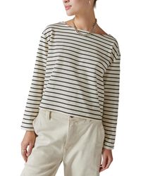 Lucky Brand - Breton Striped Cotton Long-sleeve T-shirt - Lyst