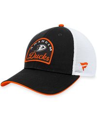 Fanatics - Branded Black/white Anaheim Ducks Fundamental Adjustable Hat - Lyst