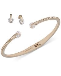 Givenchy - 2-pc. Set Color Floating Stone & Crystal Cuff Bangle Bracelet & Matching Stud Earrings - Lyst